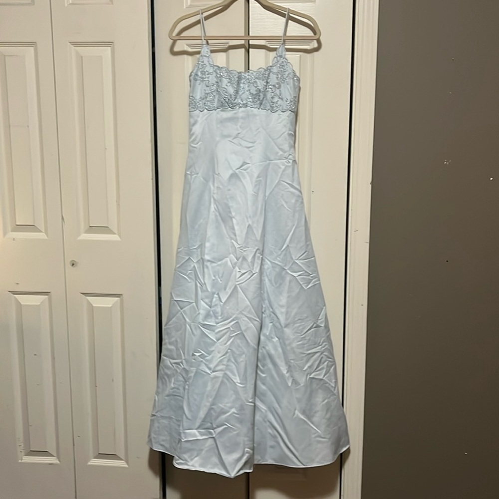 NIKI LIVAS vintage prom dress sky blue